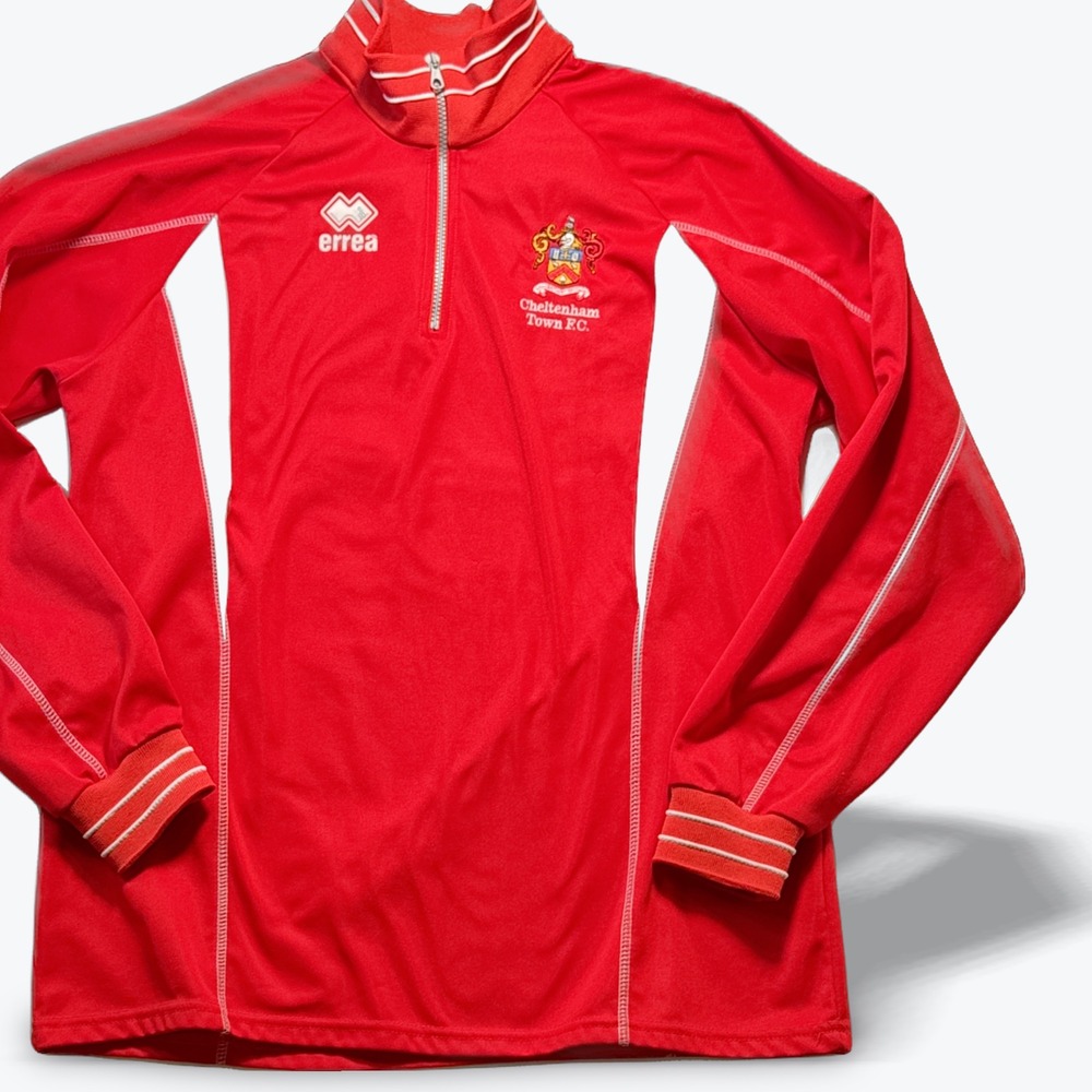 Errea Quarter Zip Training Pullover Top Cheltenham Town FC Mens XL Red Soccer